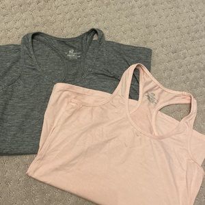 Fitted racerback workout tank - set of two